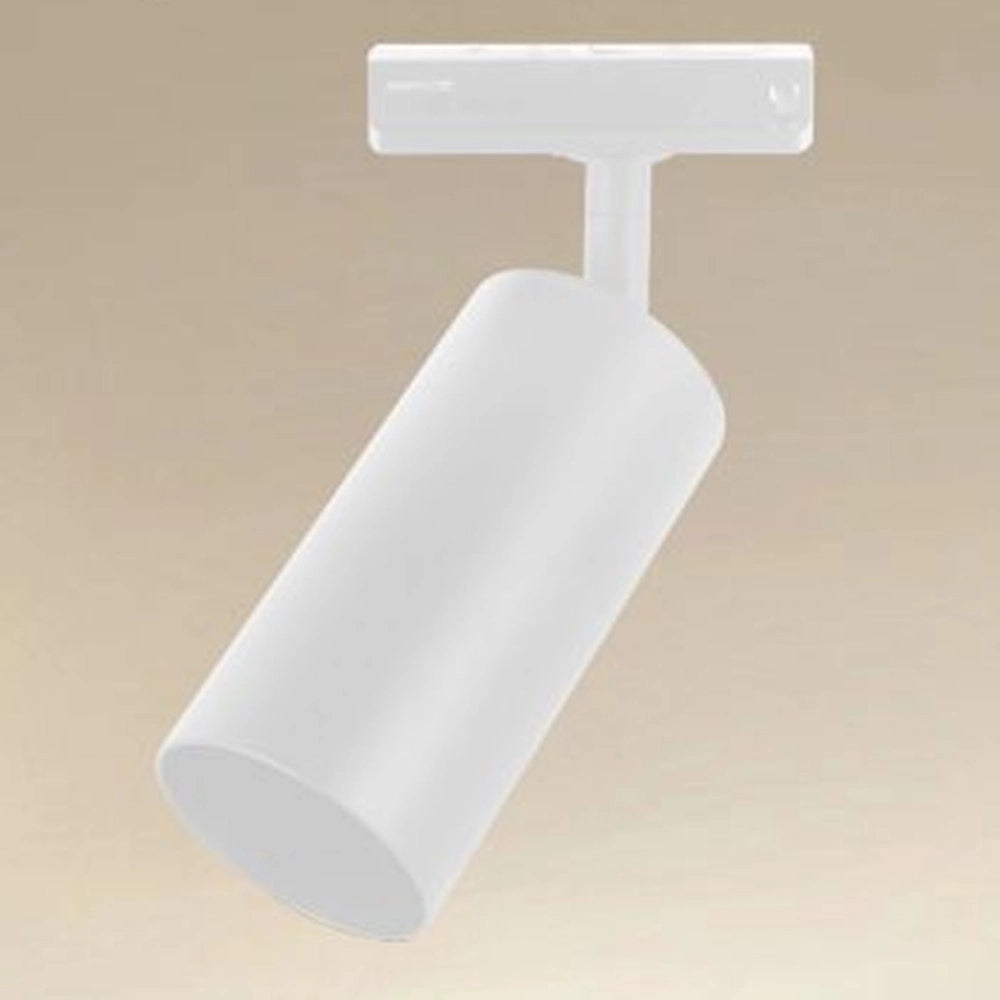 Trade Shop - Faretto Faro A Cilindro Attacco Gu10 Per Binario Track Bianco Ip20 Da Interni 00731 -