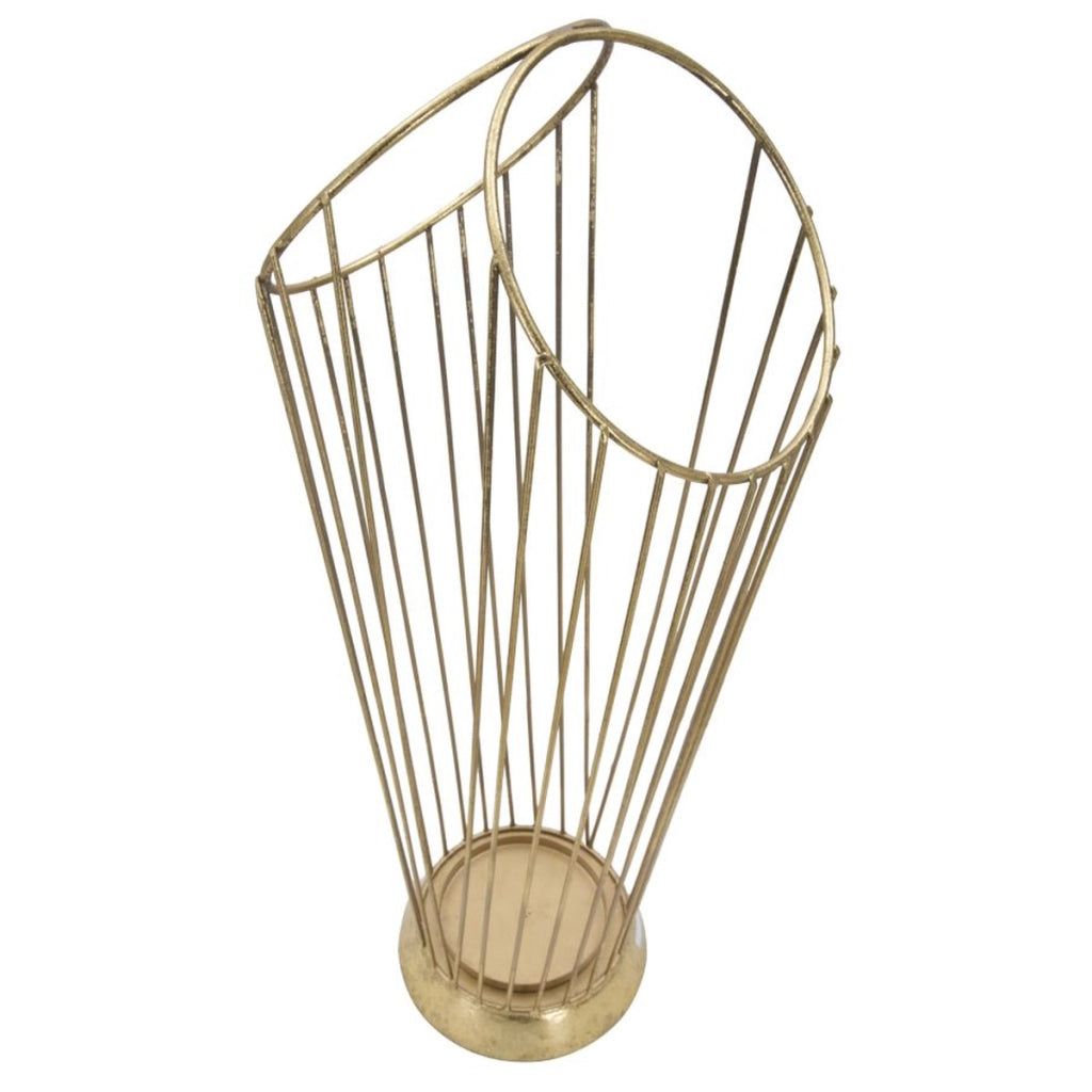 Porta Ombrelli VKH329, Oro, Metallo, 25,5x18,5x60 cm