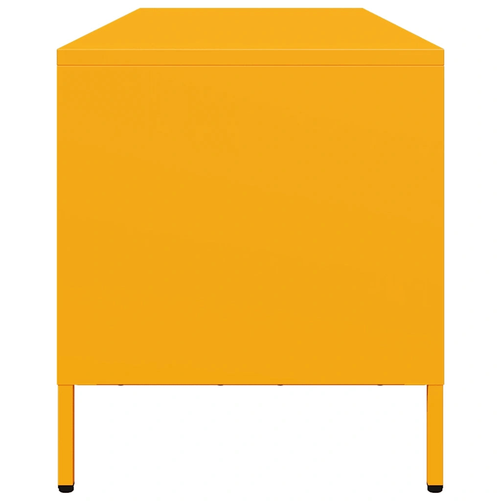 Mobile TV Giallo Senape 135x39x43,5 cm in Acciaio