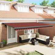 vidaXL Tenda Retrattile arancione e marrone 500 × 300 cm