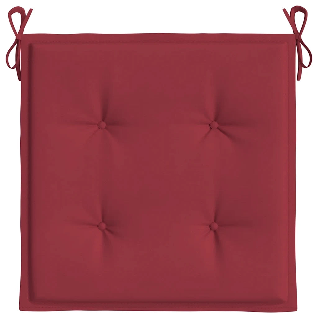 Cuscini Sedie da Giardino 4 pz Rosso Vino 40x40x3 cm in Tessuto cod mxl 64203