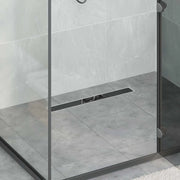 Scarico doccia con copertura in vetro e sifone a 360° 60 cm