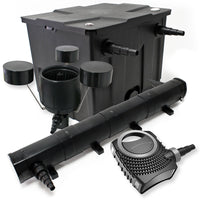 Set: Filtro bio per laghetto 12000l con Chiarificatore UVC 72W Pompa 80W Skimmer