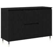 Credenza | Madia | Buffet da pranzo | Armadio da pranzo Rovere Nero 101,5 x 35 x 70 cm Legno multistrato