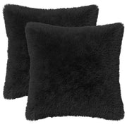 Cuscino con cuscino HEERLEN 2 pz Nero Fleece PV 923709
