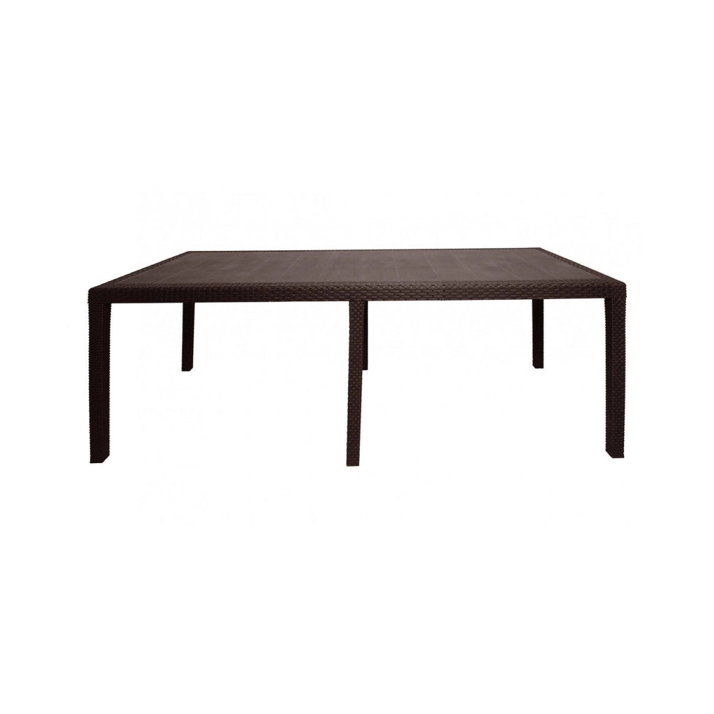 Abbaviva, Tavolo da Esterno 10 Posti Made in Italy, 90x150x72h cm Marrone