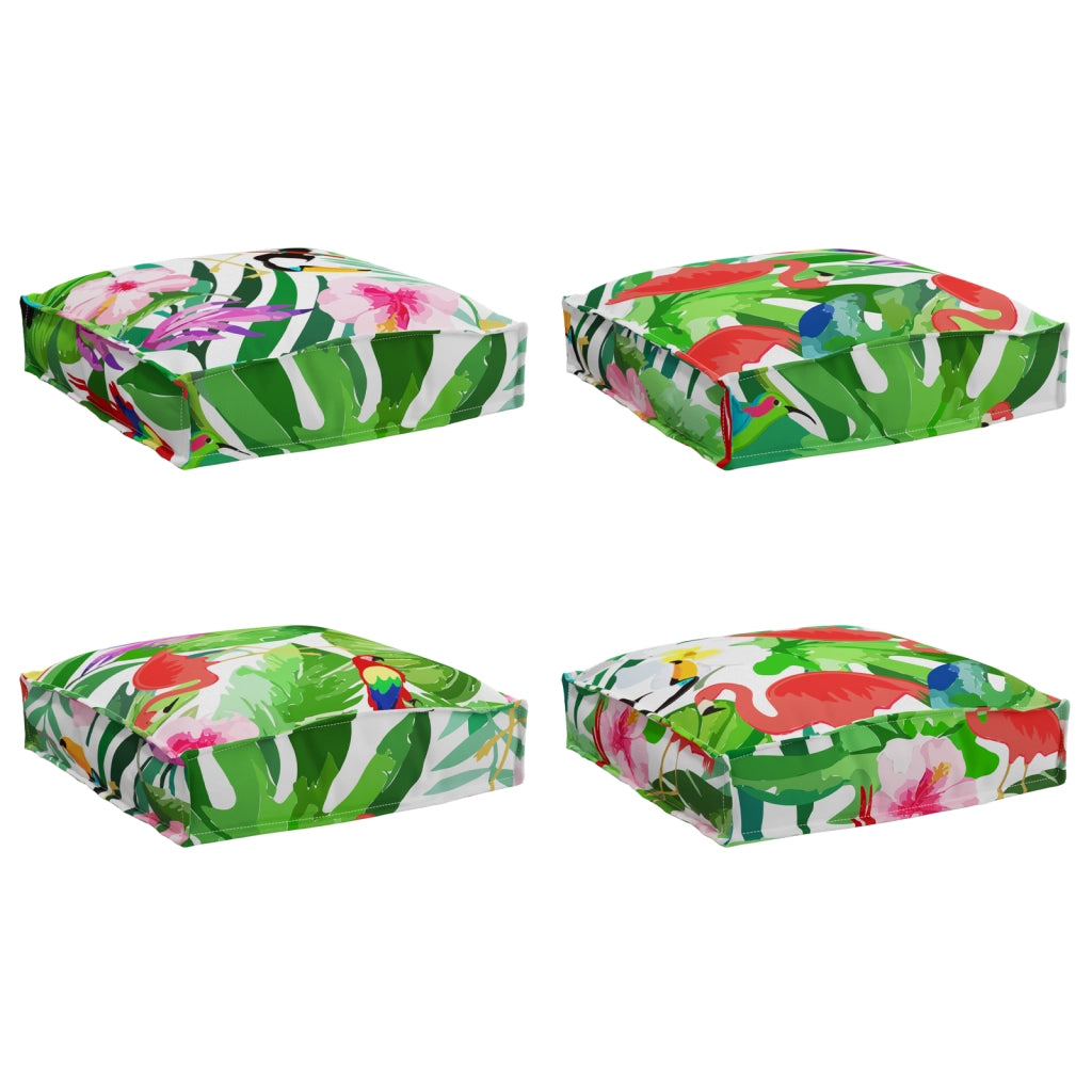 Cuscini per pallet set di 4 giungla tropicale 40x40x8 cm