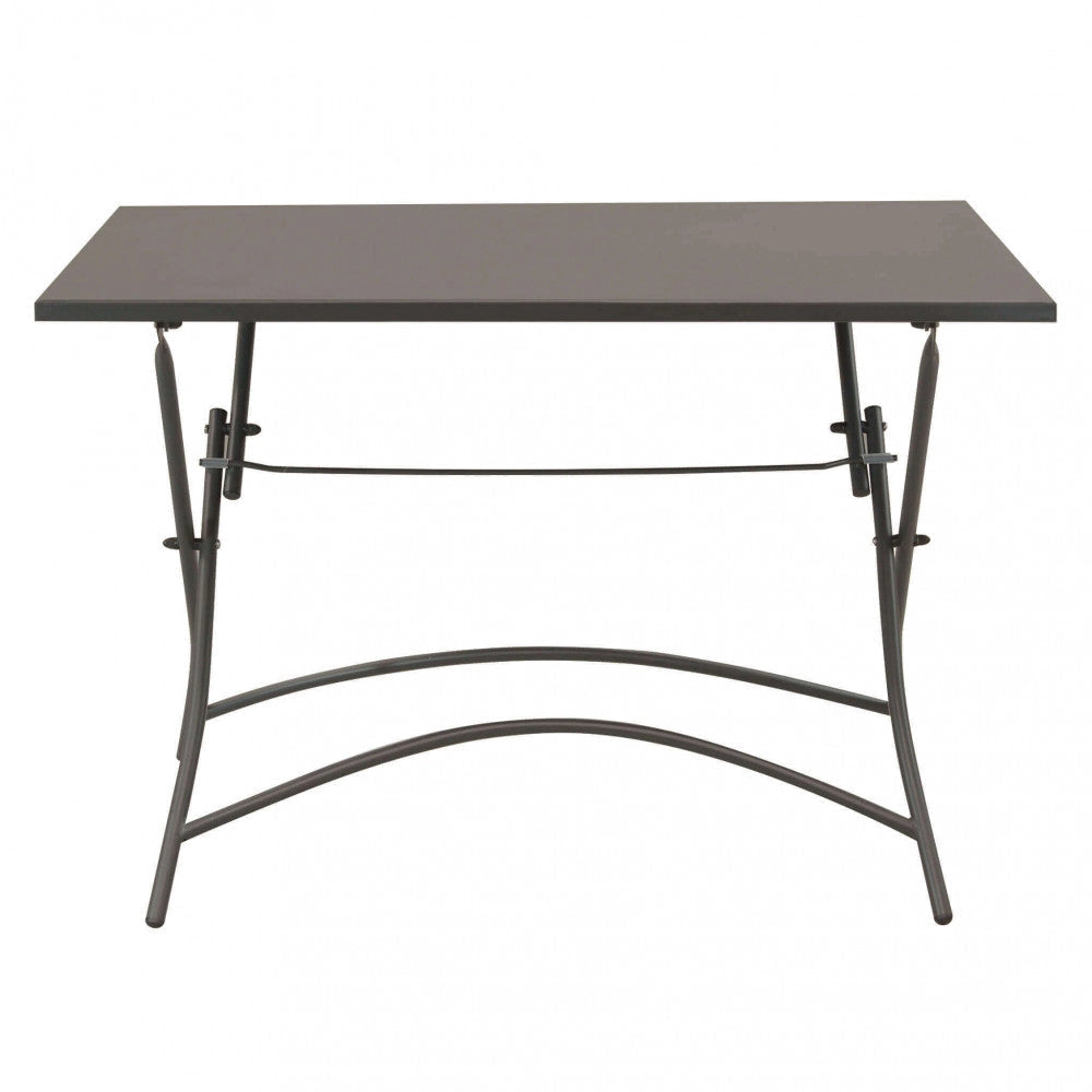 Tavolo Bristol 110x70x72 h cm in Acciaio Taupe