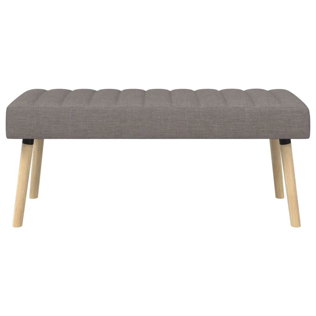 Panchina trapuntata a canale Tortora 110 x 40 x 46 cm Tessuto 42038493