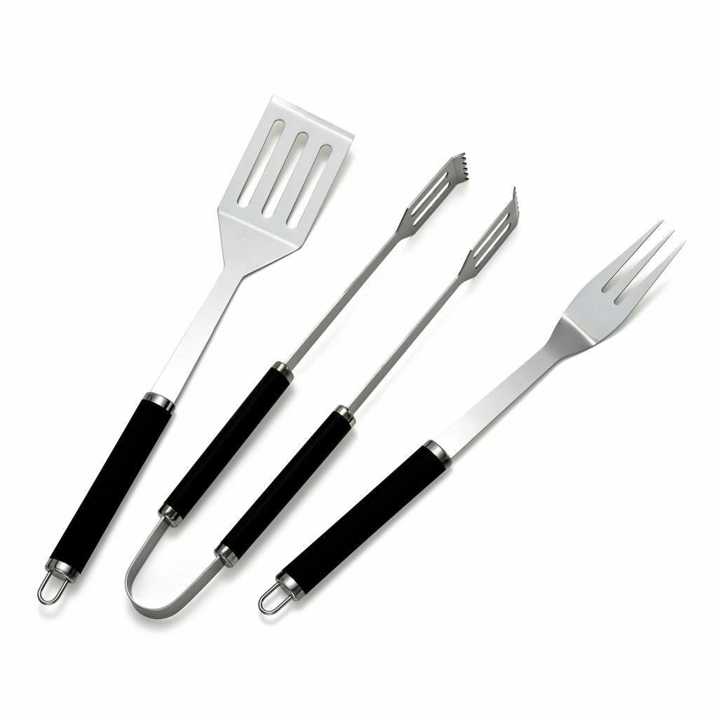 Set Utensili Accessori Barbecue Inox Griglia Posate Pinza Forchettone Spatola
