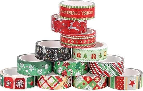 Set di nastri per decorare natalizi con texture dorata, 15 cm x 5 m.