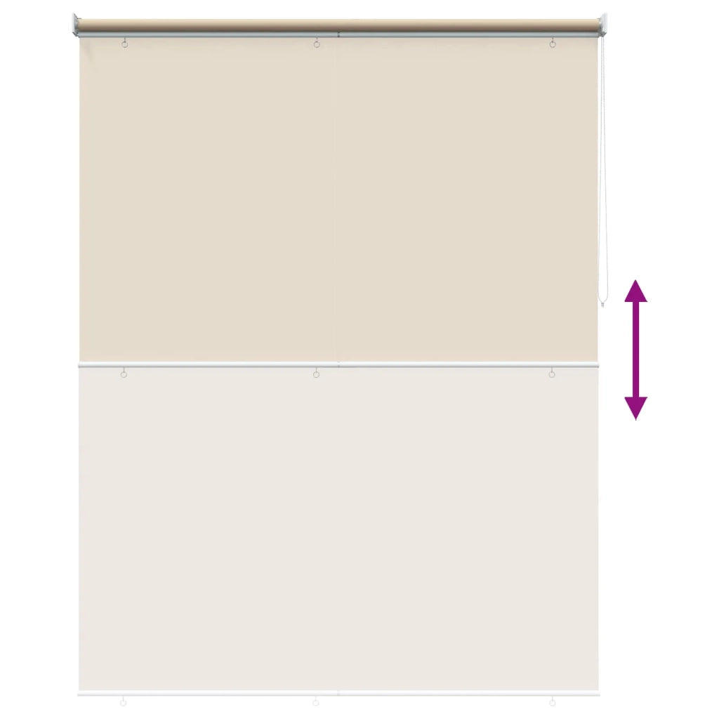 Voletta a rullo con protezione UV Beige 180 x 140 cm Poliestere