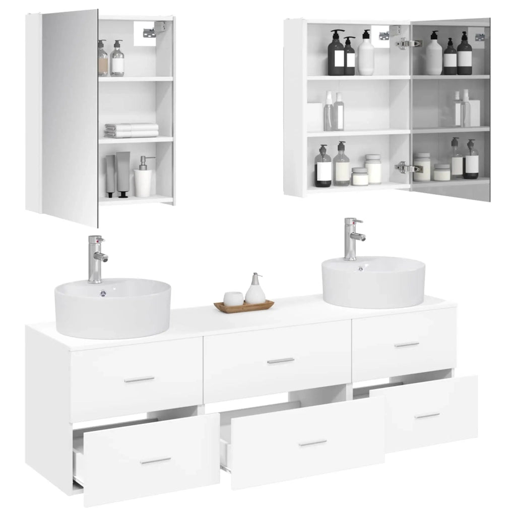 Set di mobili per il bagno 5 pcs Bianco 3406887