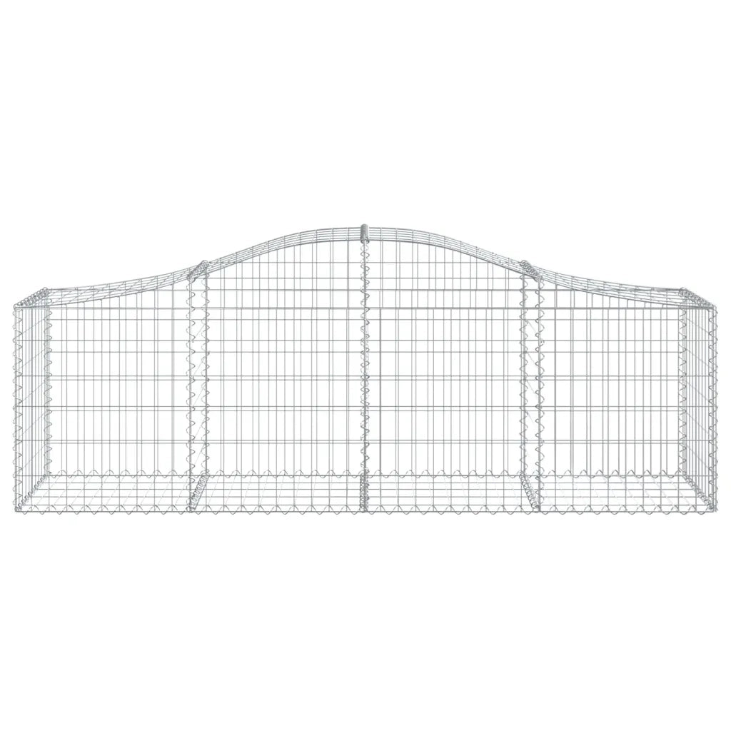 Cesti Gabbioni ad Arco 6 pz 200x50x60/80 cm Ferro Zincato