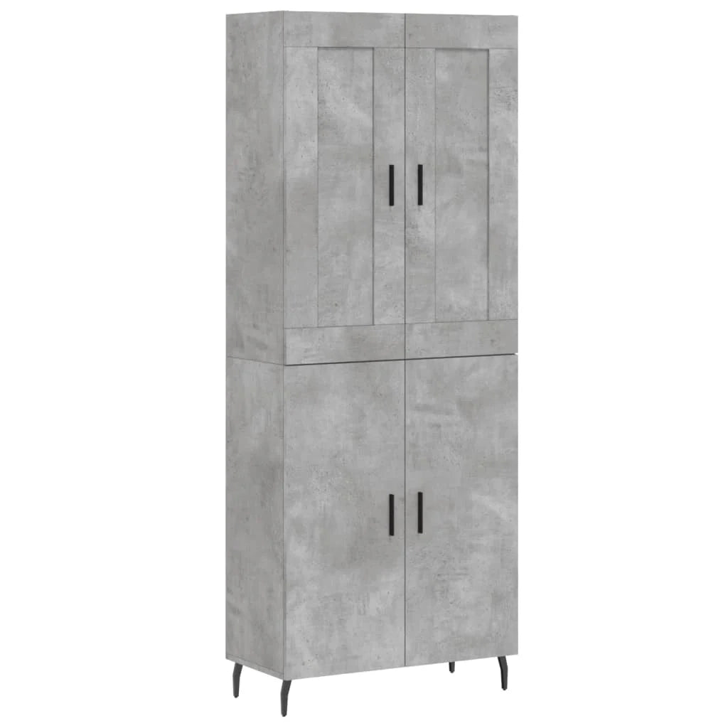 Buffet credenza cassettiera armadio mobile contenitore organizer cucina soggiorno salotto alto 69,5 x 34 x 180 cm legno ingegnerizzato grigio 02_0034596