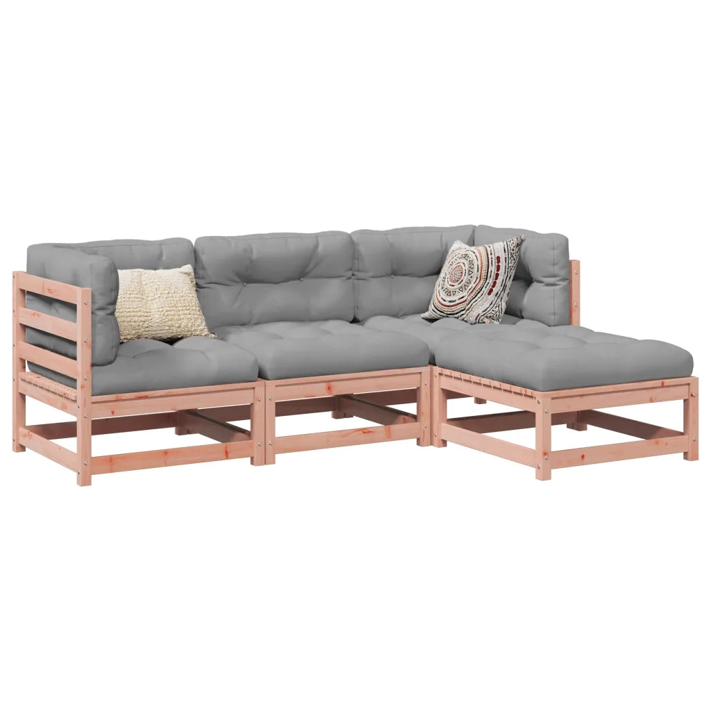 Set Divani da Giardino 4 pz in Legno Massello Abete Douglascod mxl 116911