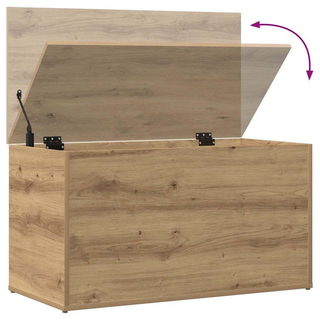 Cassapanca Rovere Artigianale 84x42x46 cm Legno Ingegnerizzato