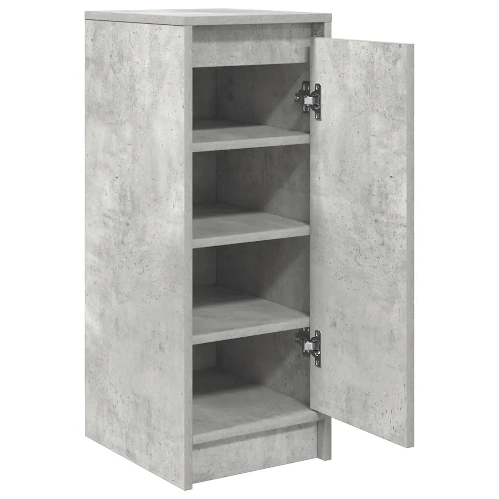 Scarpiera moderna con ampio spazio contenitivo 29,5 x 34 x 76 cm legno composito grigio cemento 02_0051763