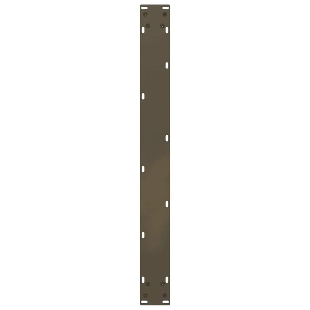 Set di 2 gambe regolabili per tavolo da pranzo a forma di U 80 x 73 cm design moderno acciaio naturale 02_0057431