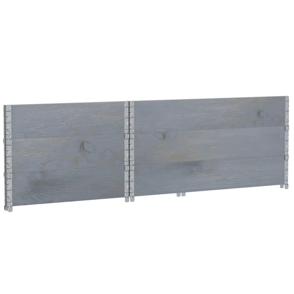 Fioriera | Cassetta per fiori | Vaso da Giardino Grigia 120x80 cm Legno Massello di Pino