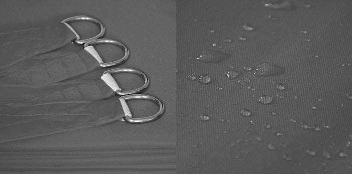AIO FACTORY 3x3x3m Tenda a vela impermeabile da giardino grigia