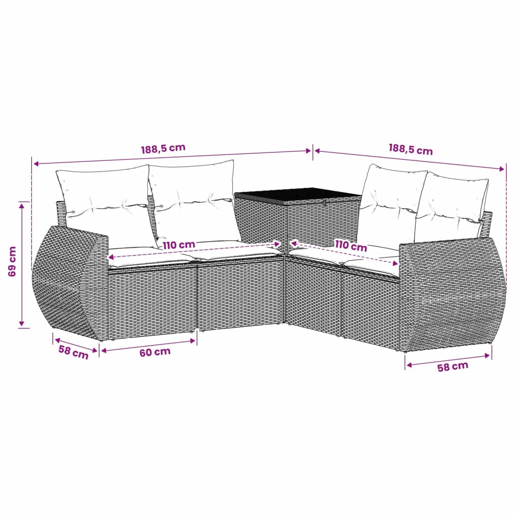 Set di divani 5 pz Grigio e Grigio Scuro 3447898