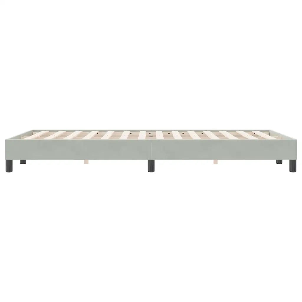 Giroletto senza Materasso Grigio Chiaro 120x220 cm Velluto 4101397