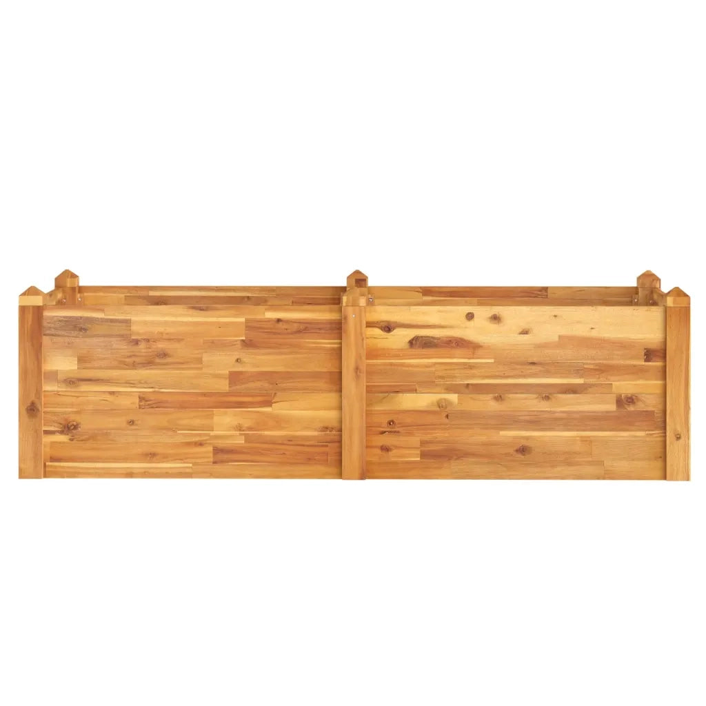 Fioriera | Cassetta per fiori | Vaso Rialzata da Giardino 160x60x44cm Legno Massello Acacia