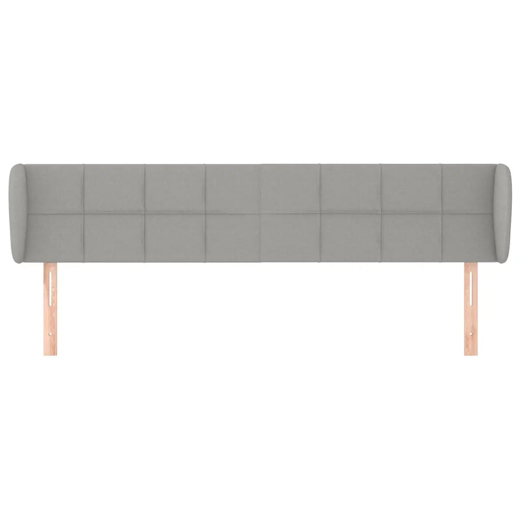 Testiera ad Orecchio Grigio Chiaro 163x23x78/88 cm in Tessuto 3117150