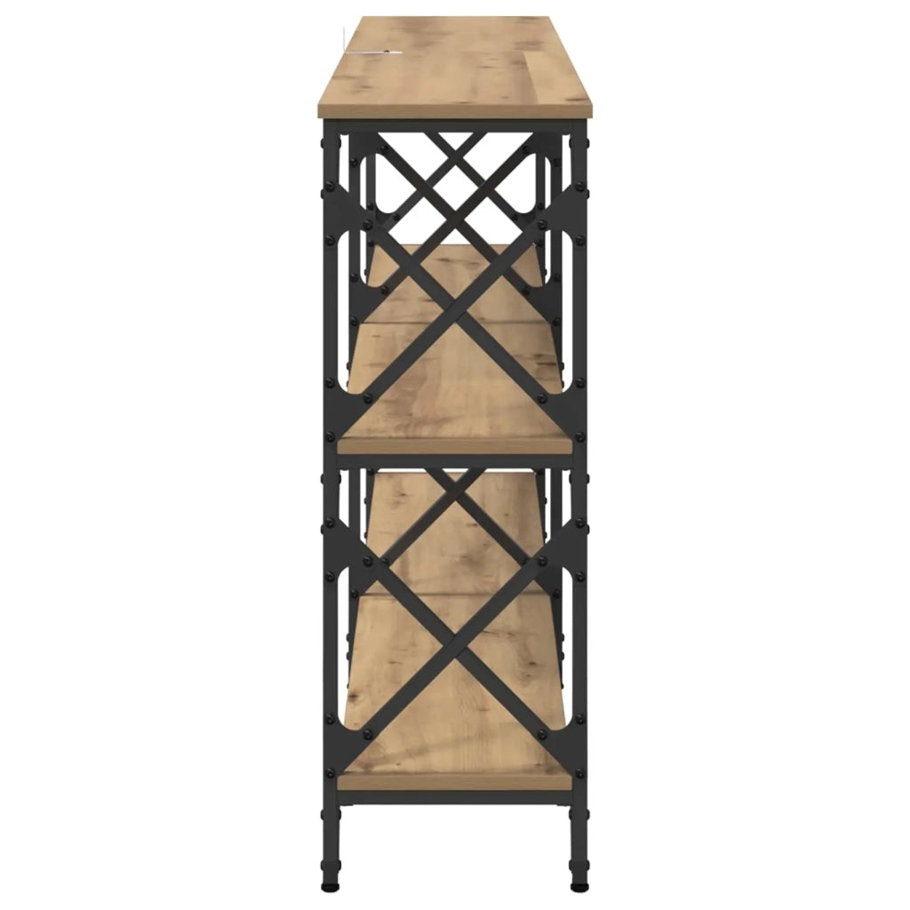 Tavolo consolle Rovere artigianale 156 x 28 x 80,5 cm