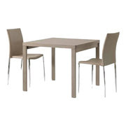Tavolo allungabile tortora moderno 90x90x75h (664) - Mobili 2G