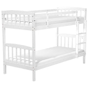 Letto a castello letto doppio in legno di pino bianco singola misura 90 x 200 per bambini in cameretta
