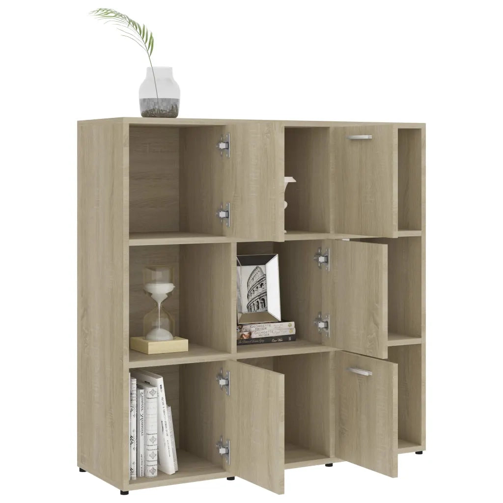 Libreria Rovere Sonoma 90x30x90 cm in Legno Multistrato 802933