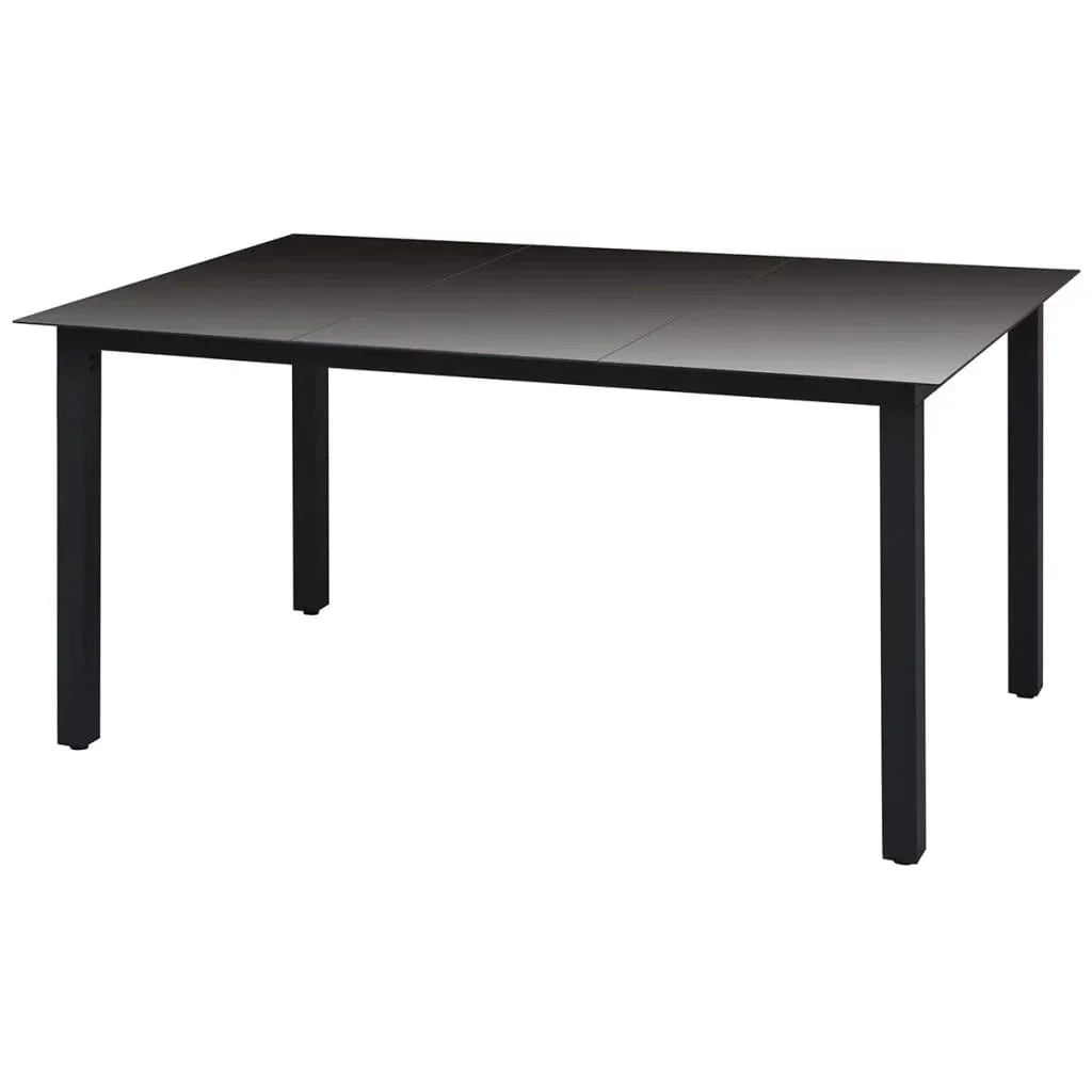Set da pranzo da giardino in resina intrecciata nera da 7 pezzi e cuscini 02_0014915