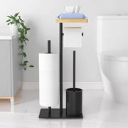 Set di supporto per wc in piedi con spazzola per il water - supporto e spazzola - design moderno
