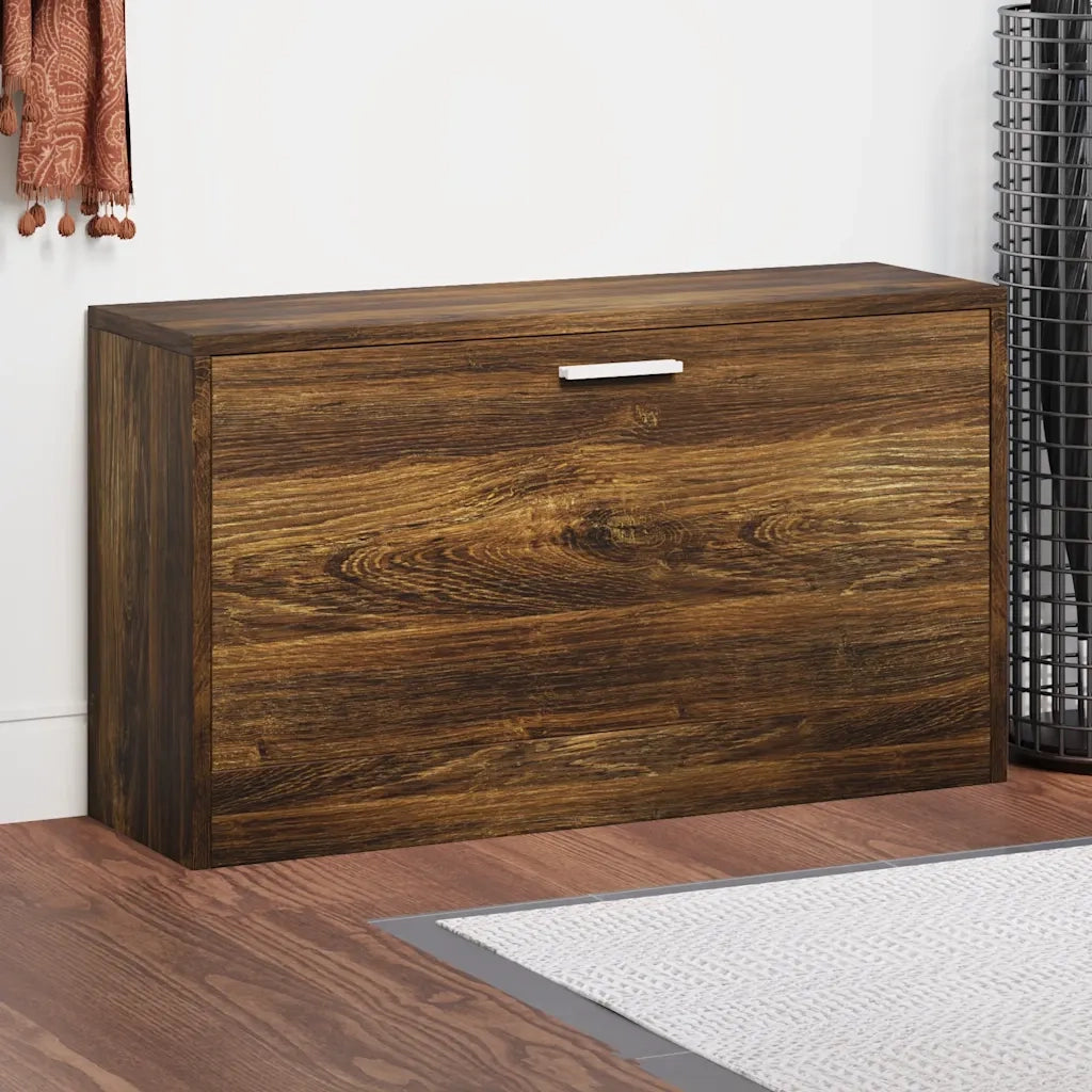 Scarpiera Rovere Fumo 80x24x45 cm in Legno Multistrato 342644