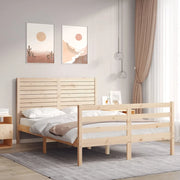 Giroletto con Testiera-Struttura Letto con testiera Double in Legno Massello 422013