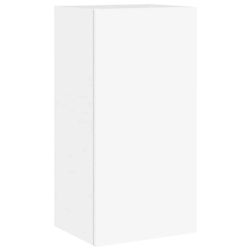 Mobile TV multimediale mensola TV credenza mobile TV sala da pranzo soggiorno camera da letto montaggio a parete con luci LED 40,5 x 35 x 80 cm bianco 02_0027886