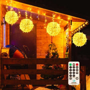 Cavo di Illuminazione LED per Esterno - 4 pezzi da 20 cm - 8 modi - IP65 impermeabile - Comando a distanza - Fermo - Ideale per Ramadan - Eid - Matrimoni e decorazione all'aperto