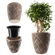 Vaso da fiori KADAX con inserto 32 cm, copertura in plastica alta