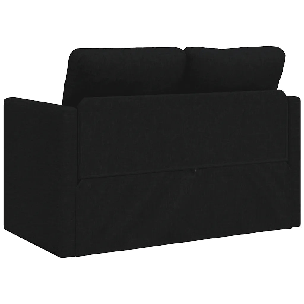 Divano Letto da Terra 2 in 1 Nero 112x174x55 cm Tessuto 353966