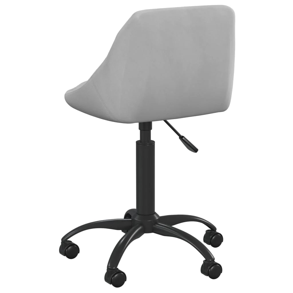 Sedia poltrona sedia da ufficio sedia da computer sedia da studio velluto grigio chiaro 02_0024024