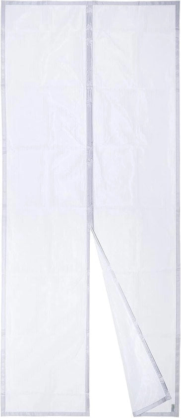Veloce Velo Muro Magnetico, Rete Fitta, Rete di Maggese, 30 Magnetici di Blocco Superiore-Inferiore - Chiusura Automatica, Mantiene l'aria fresca all'interno & gli insetti all'esterno (90x220CM, Bianco)