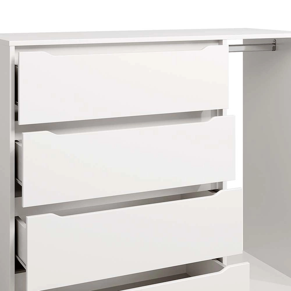 Vicco Guardaroba per bambini Bianco 120 x 101.9 cm con 4 cassetti