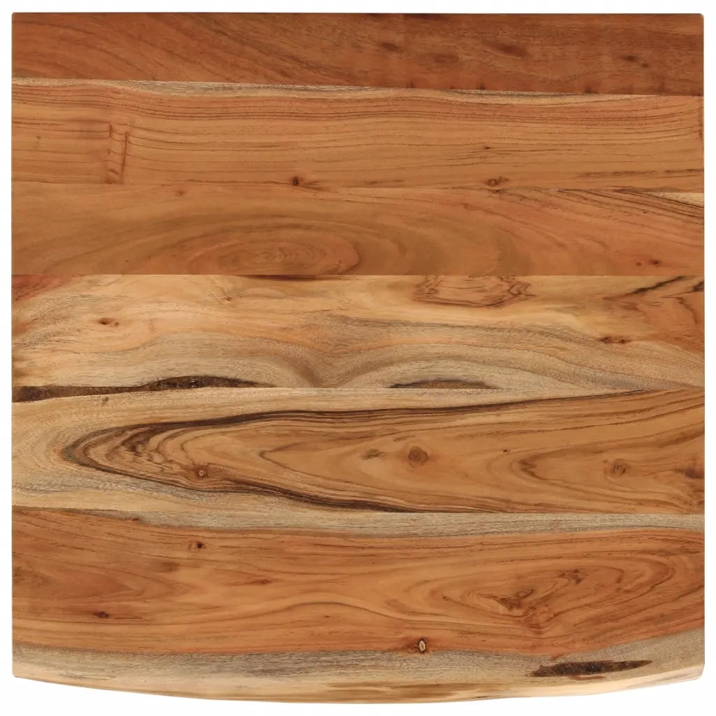 vidaXL Piano Scrivania 80x80x3,8cm Quadrato Massello Acacia Bordi Vivi