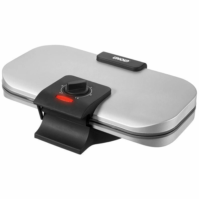 Unold 48241 piastra per waffle 2 waffle 1300 W Nero, Argento