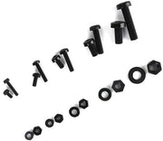 Set di Viti a Nylon, 270 pezzi, M2-M5, Viti a 6 gomiti e Spaziature, Nero