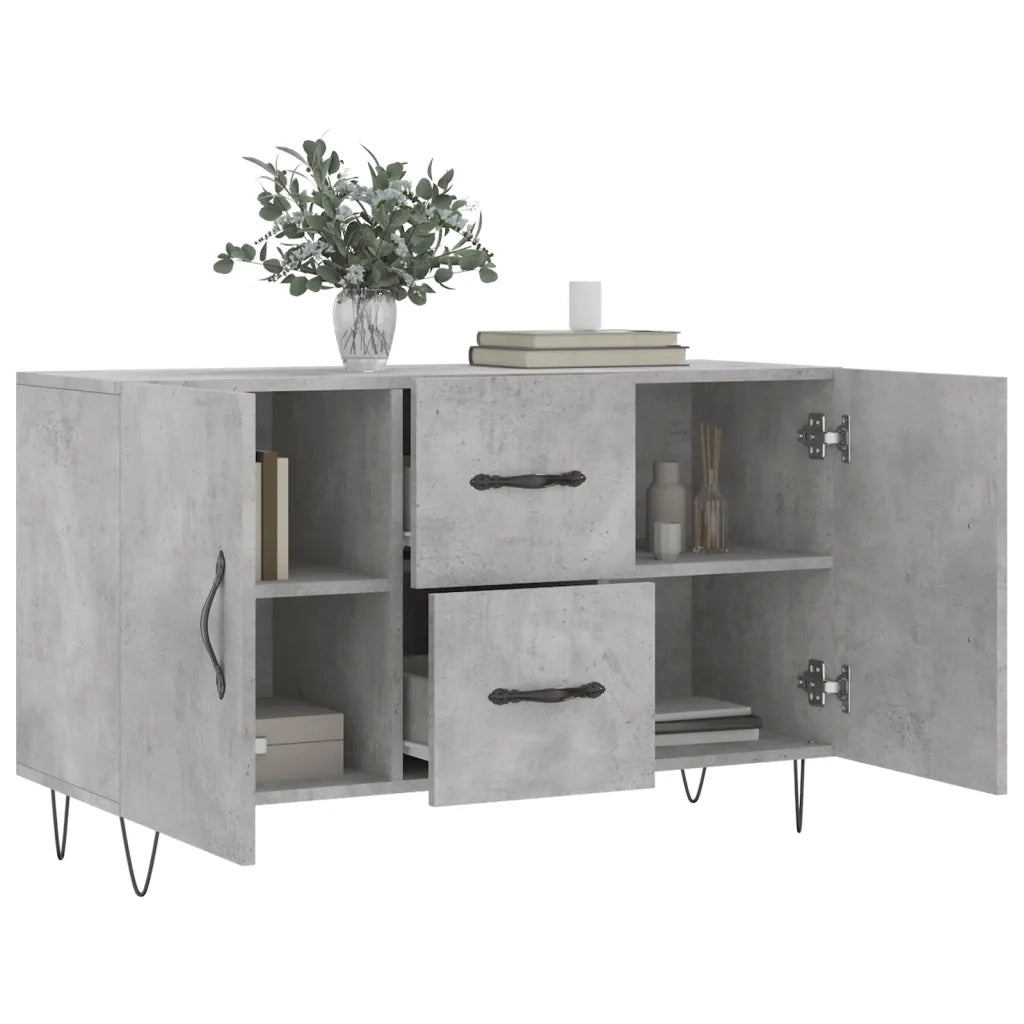 Credenza Grigio Cemento 100x36x60 cm in Legno Multistrato 828168