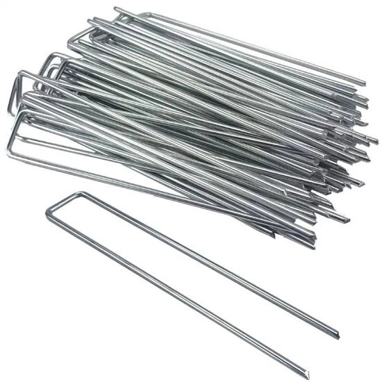 Fermo U per Tappeti Finti - Fermo a U in Metallo, 50 pezzi