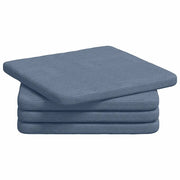 Cuscini per Seduta 4 pz | Cuscini per sedie Blu 40 x 40 x 3 cm Tessuto in Cords